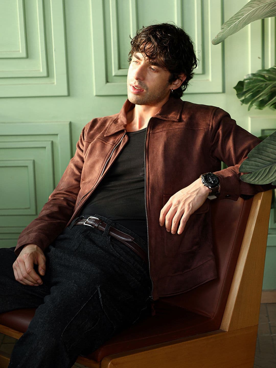 CAHOOT Suede Zip Front Jacket - view 1