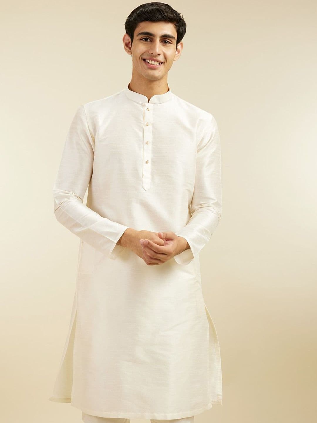 Diwas by Manyavar Mandarin Collar Straight Kurta - view 1