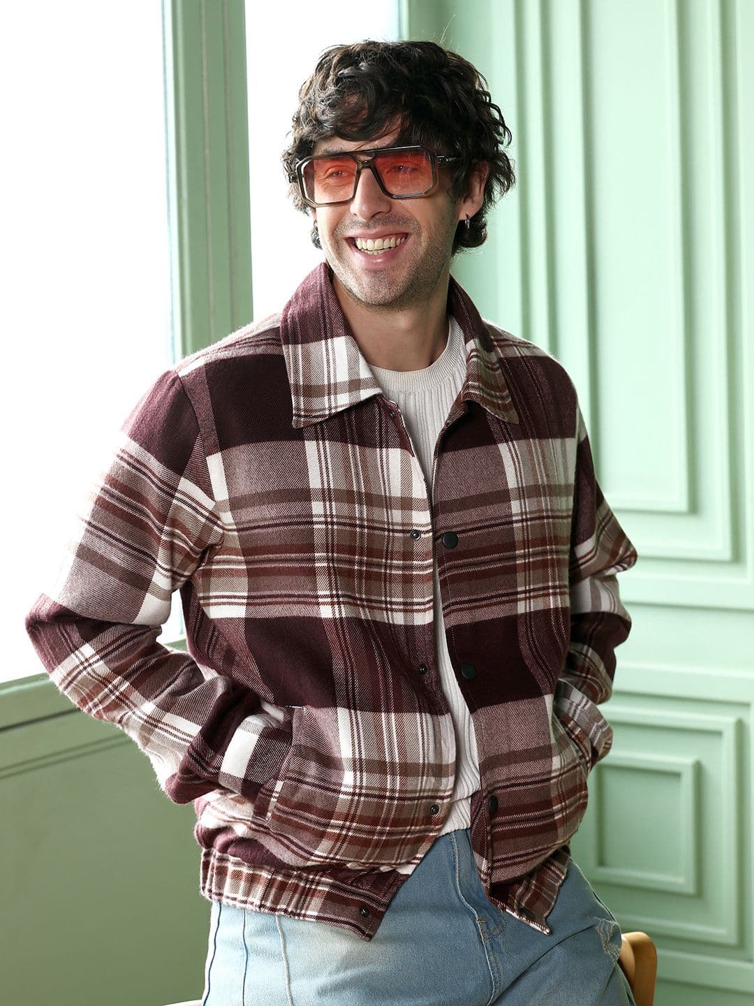 CAHOOT Men Checked Lightweight Bomber Jacket - view 1