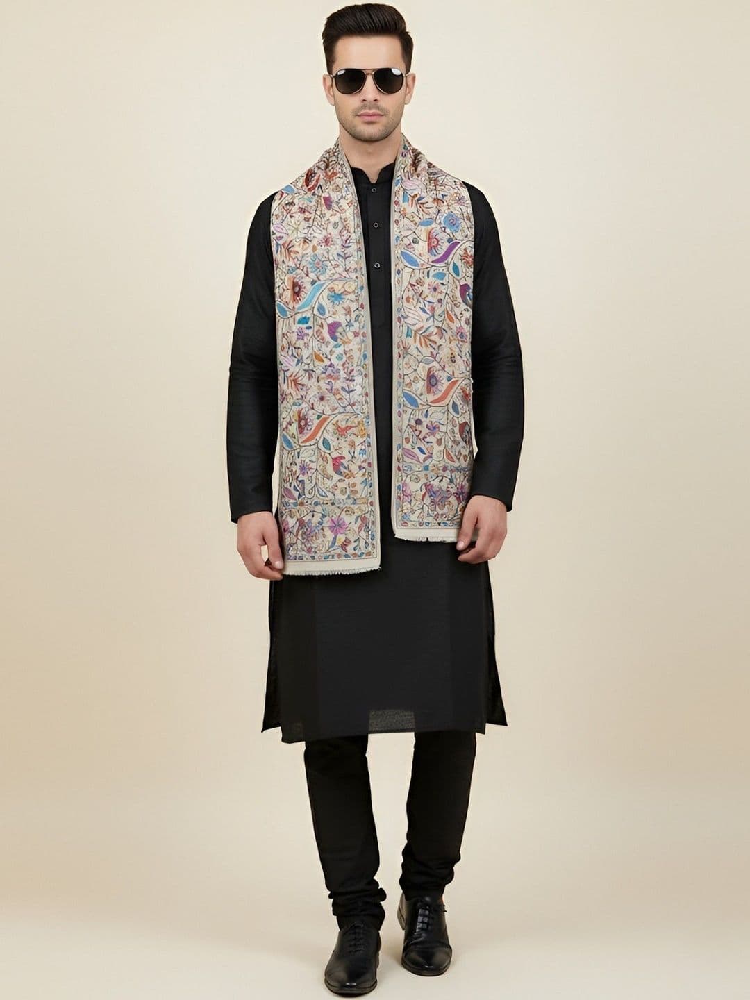 MUFFLY Men Wool Printed Stole - view 1