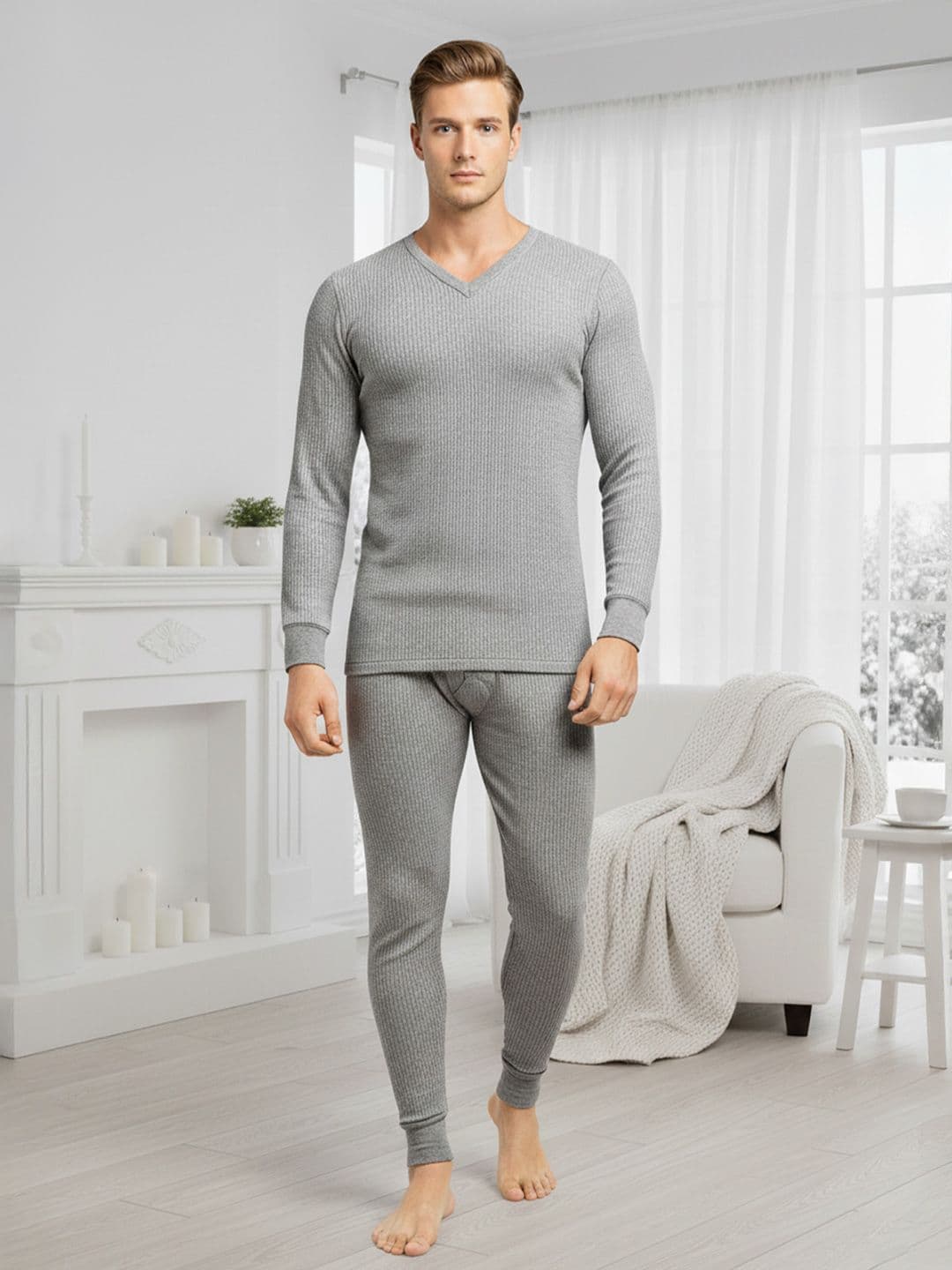 Lux Cozi V-Neck Long Sleeve Thermal Set - view 1