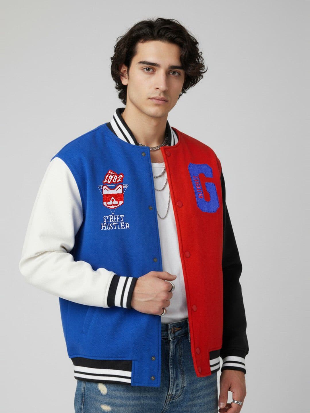 glitchez Men Colourblocked Bomber Jacket - view 1