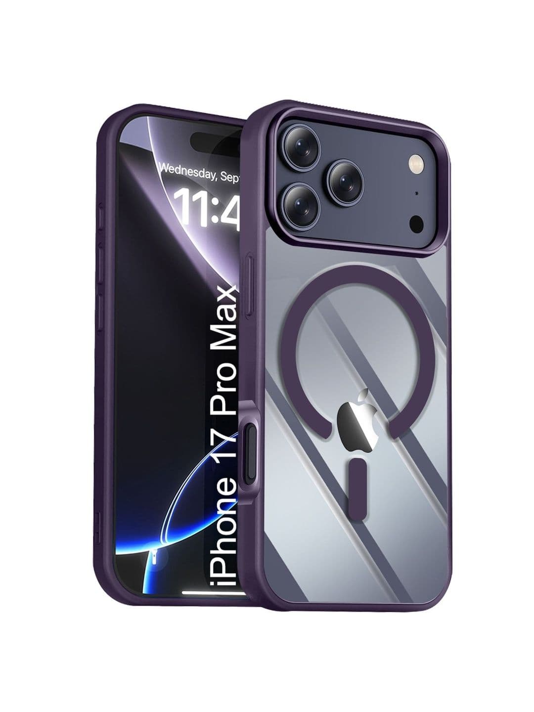 Luxury Kase Solid Printed iPhone 17 Pro Max Back Case Mobile Accessories - view 1