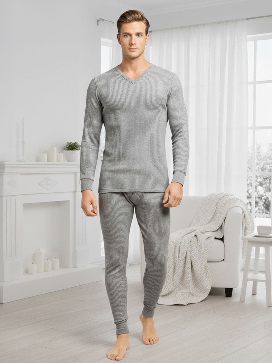 Lux Cozi Men Ribbed Thermal Set - view 1