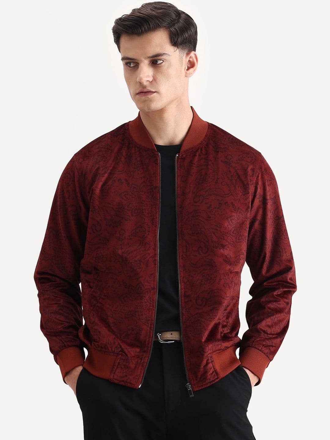 RARE RABBIT Suedo Men Bomber Jacket - view 1
