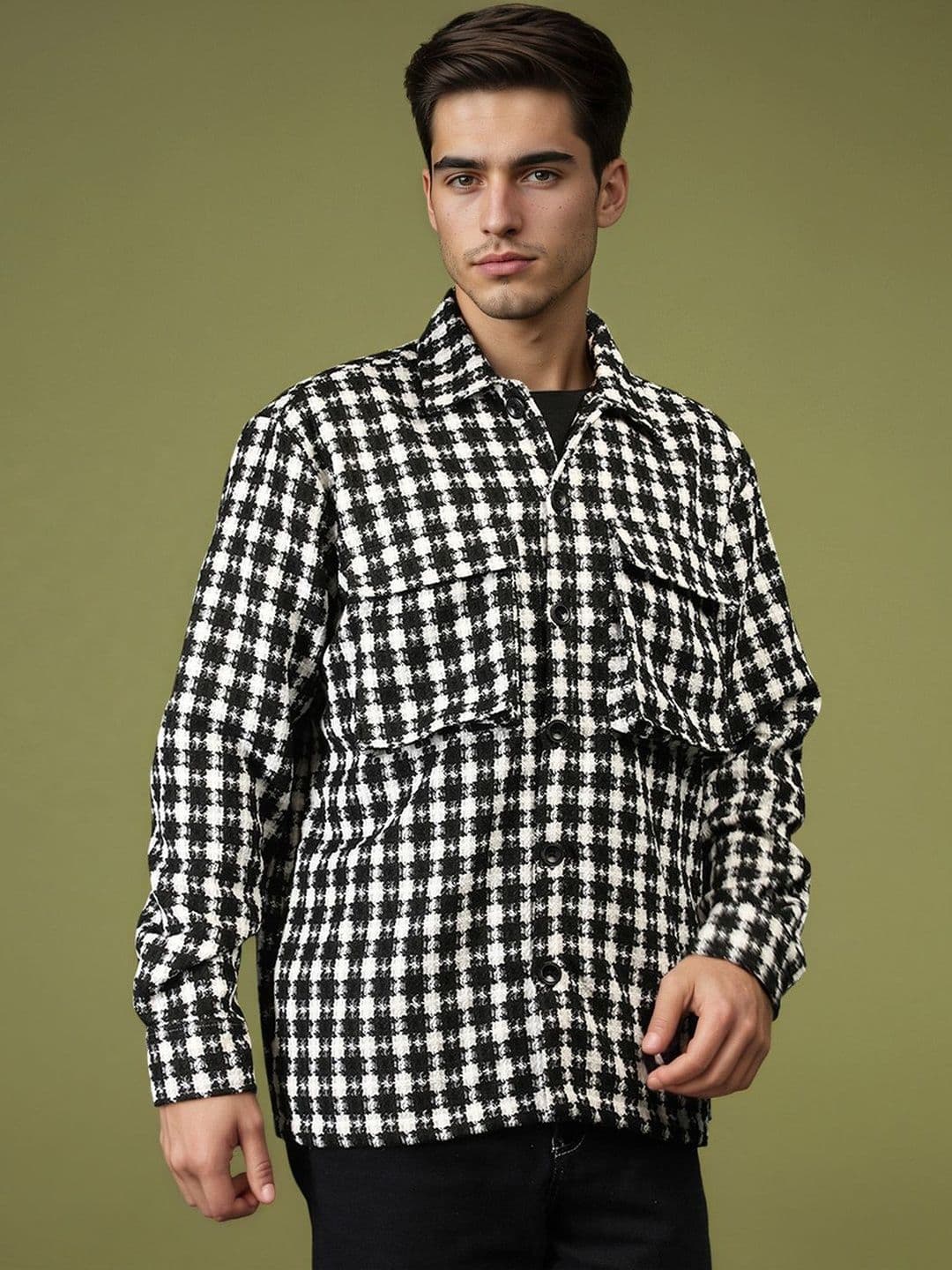 Mast & Harbour Men Checked Woven Jacket - view 1