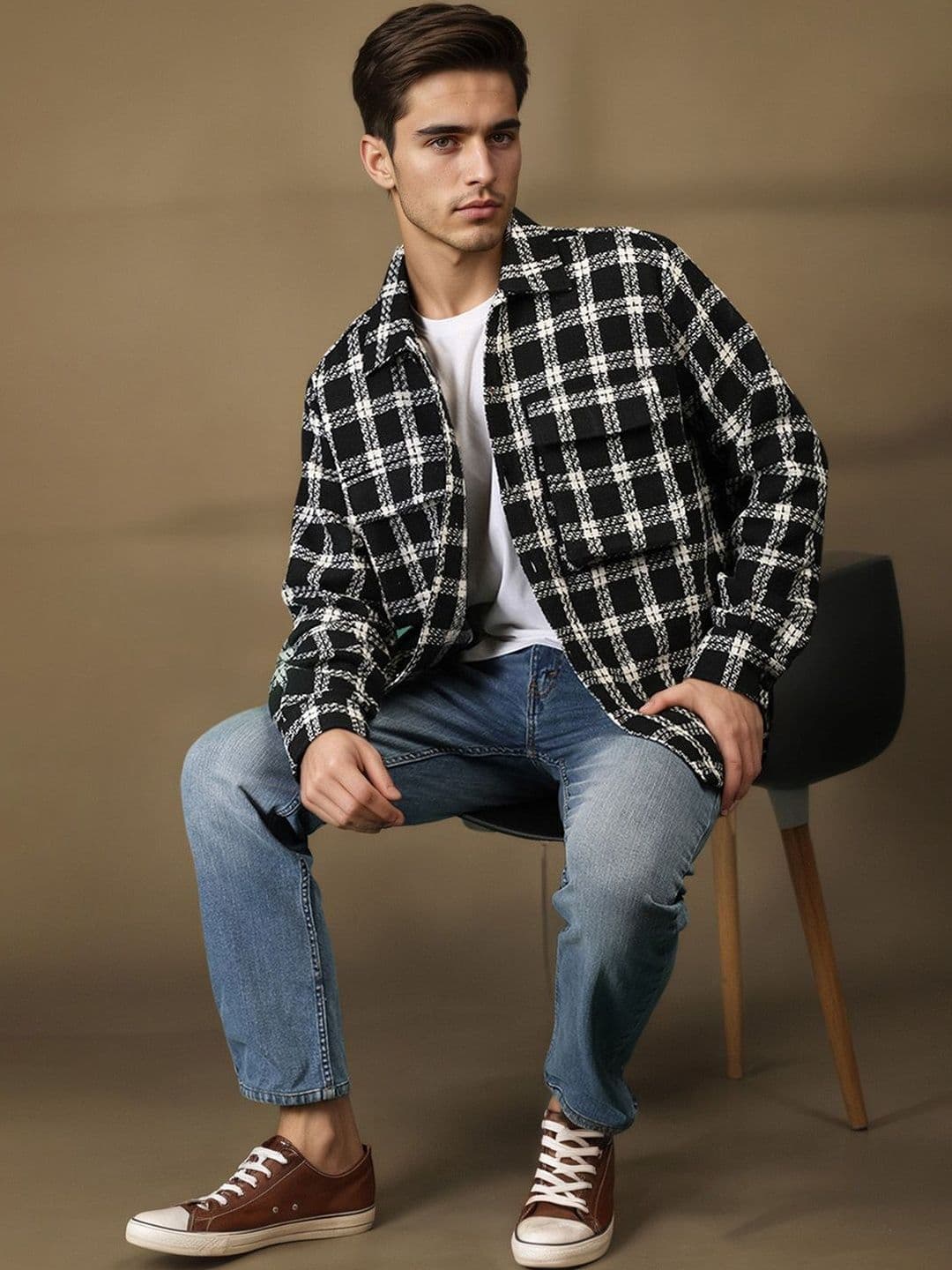Mast & Harbour Men Checked Woven Jacket - view 1