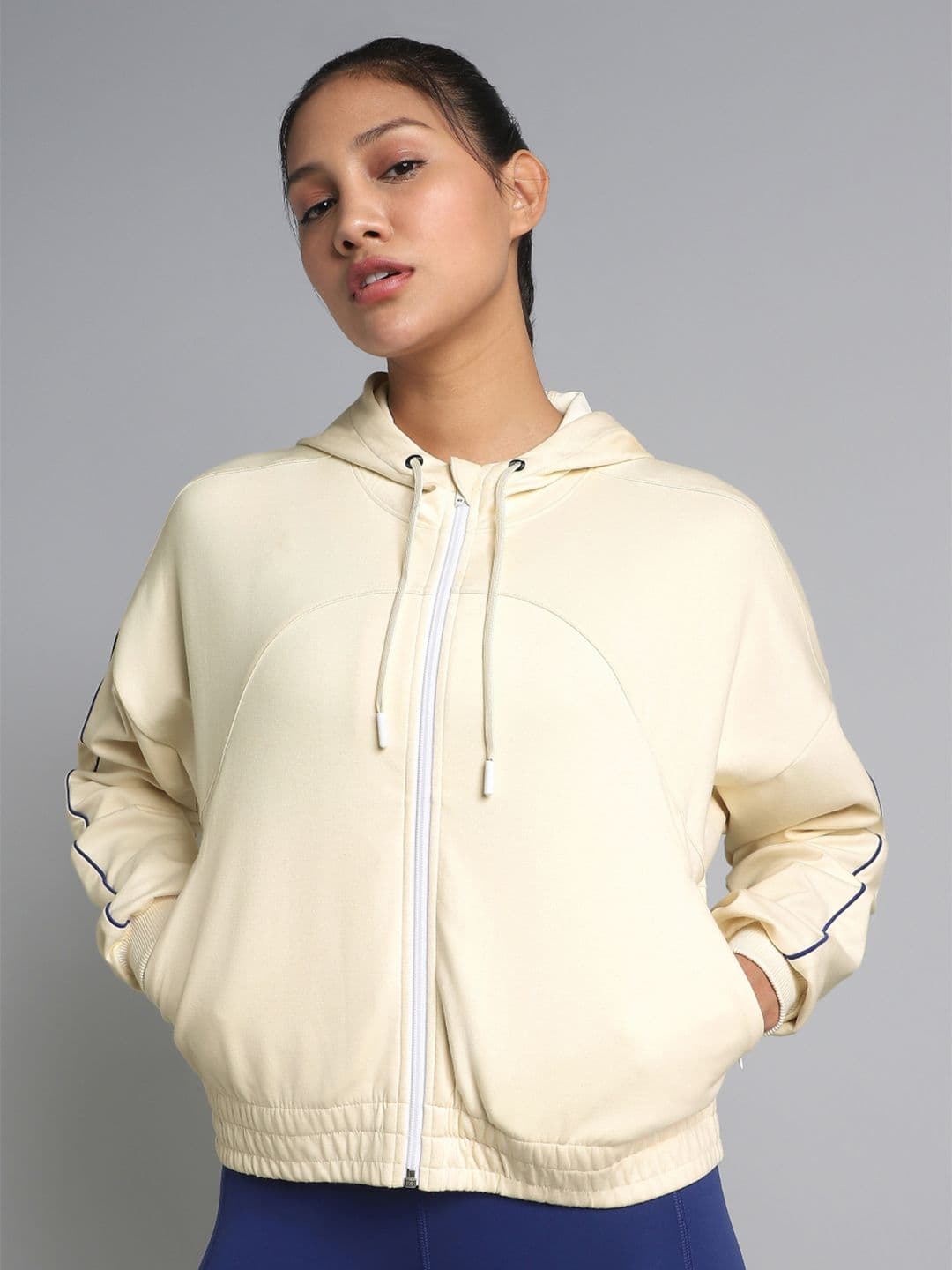 CULT Women's Off White Workout Essential Cropped Jacket - view 1