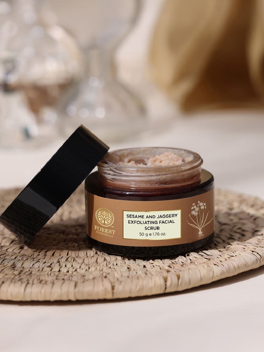 Forest Essentials Nourishing Facial Scrub with Black Sesame & Jaggery - 50 g - view 1