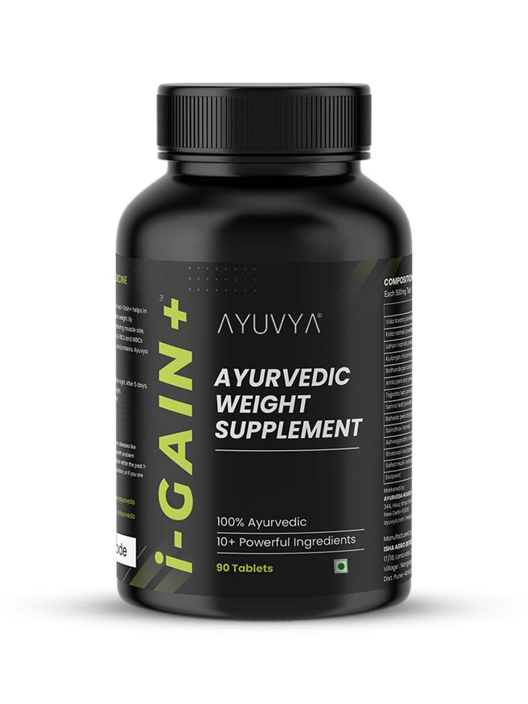 Ayuvya i-Gain+ Ayurvedic Weight Gain & Muscle Gain Tablets New & Improved Formula - 90 Tab - view 1