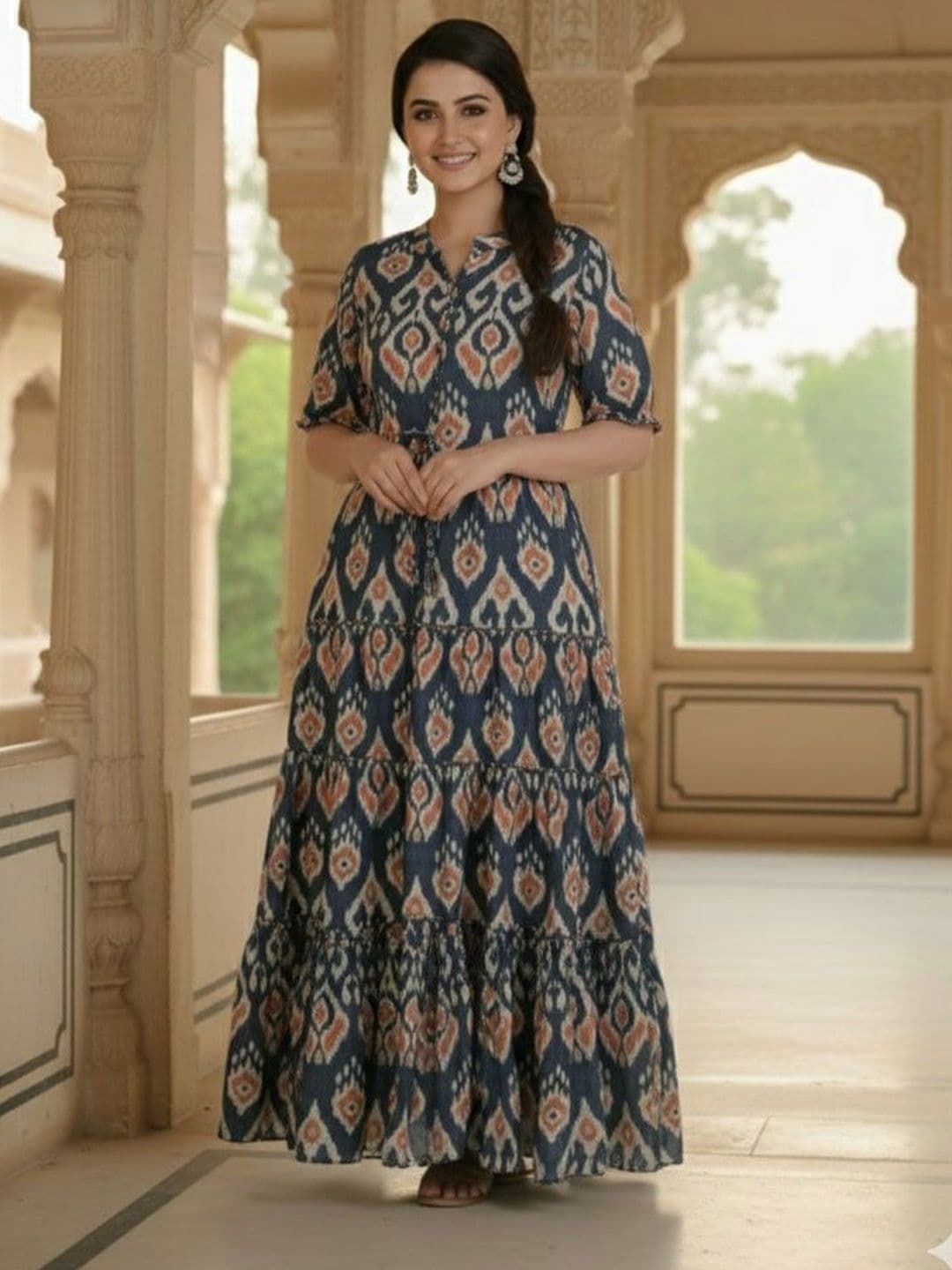 SAICHA Women Ethnic Motifs Printed Block Print Anarkali Kurta - view 1