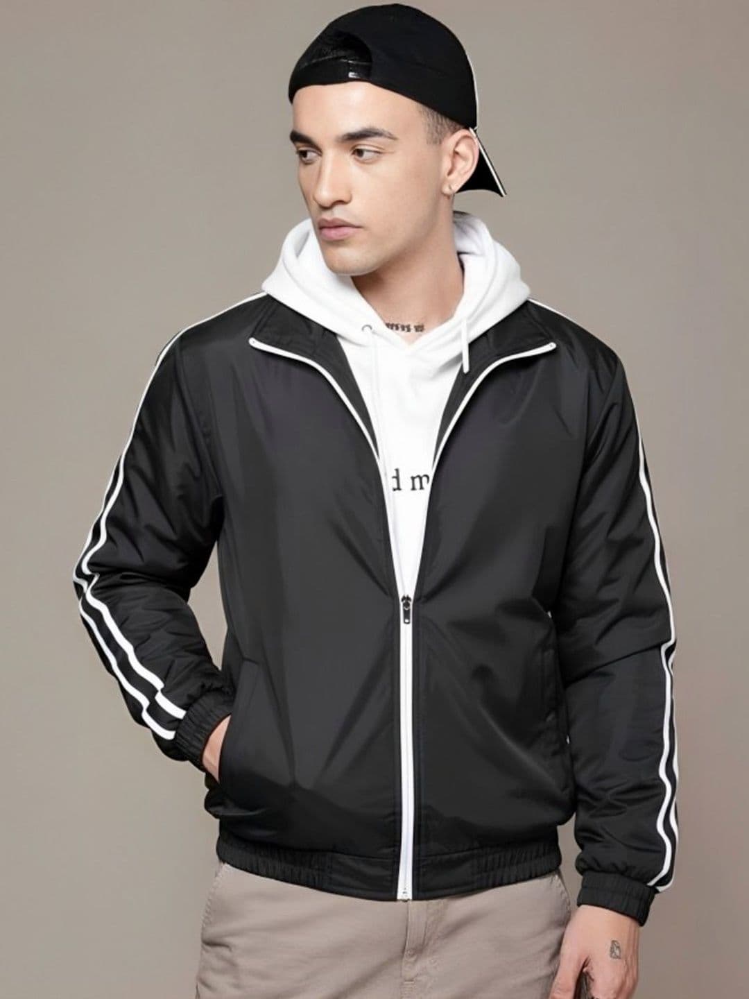 THE FASHION HUB Men Colourblocked Windcheater Running Bomber Jacket - view 1