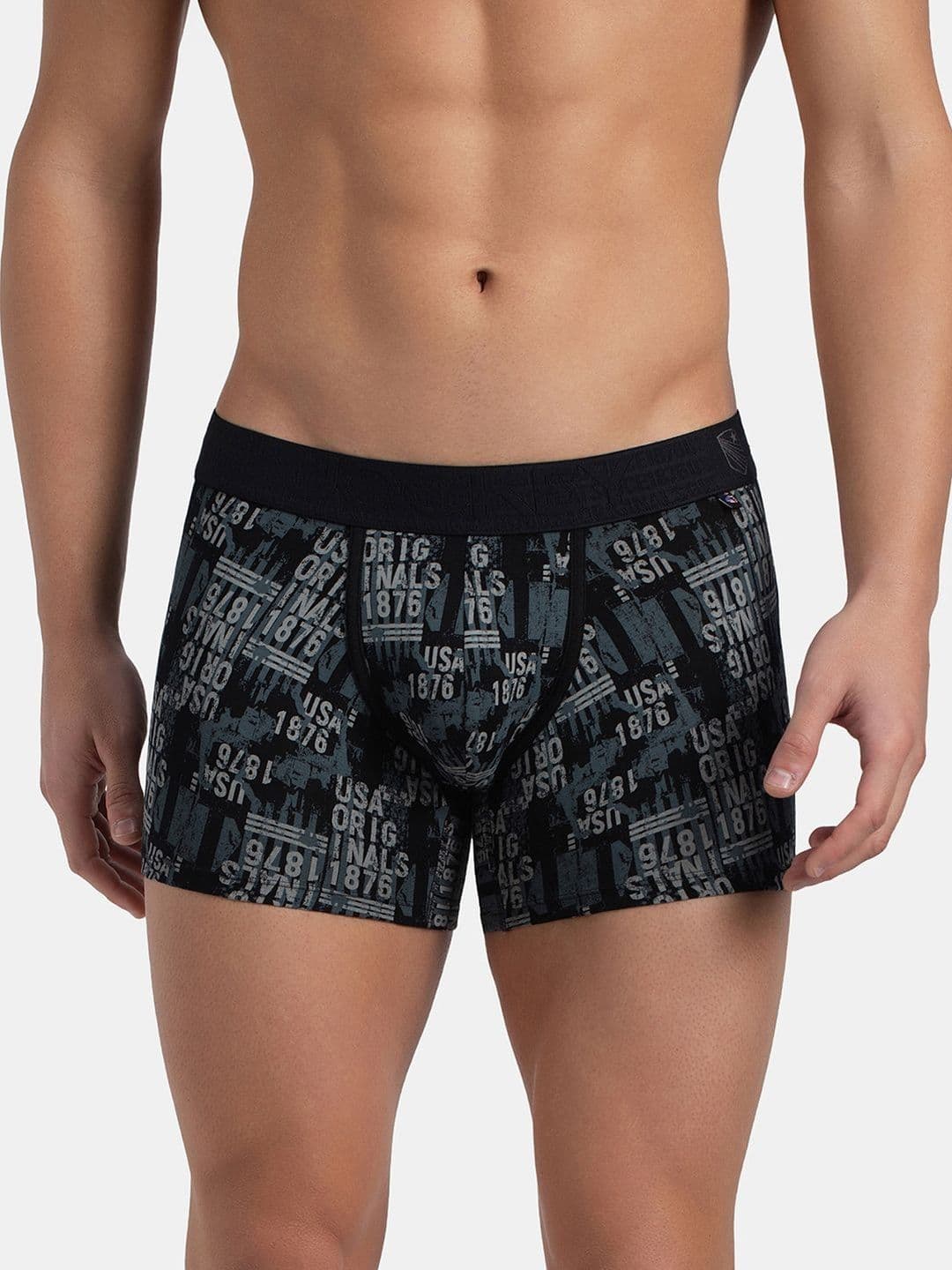 Jockey Super Combed Cotton Stretch Printed Trunk with Ultrasoft Waistband-US63 - view 1