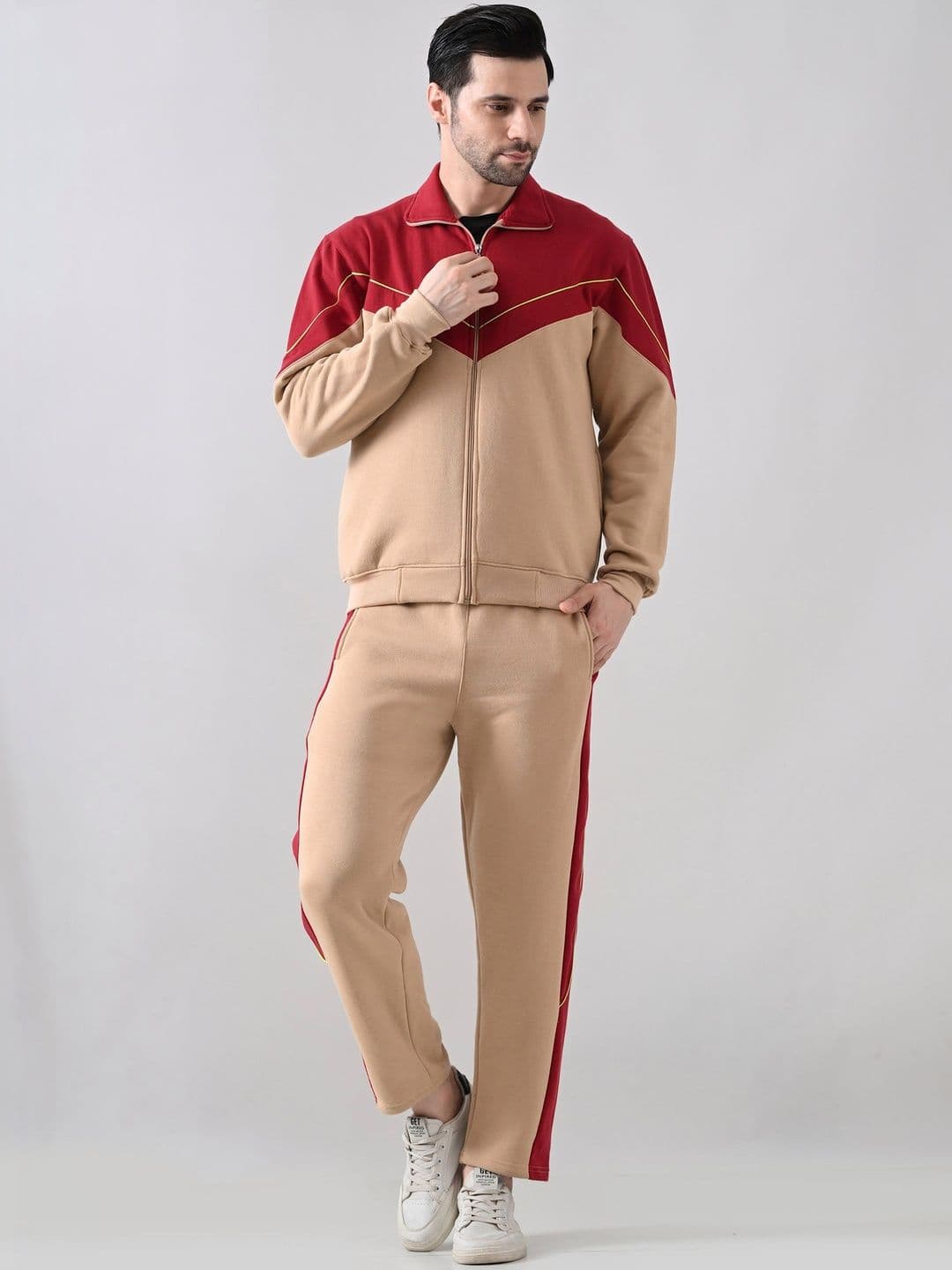 BAESD Color-Blocked Full Sleeve Zipper Tracksuit - view 1