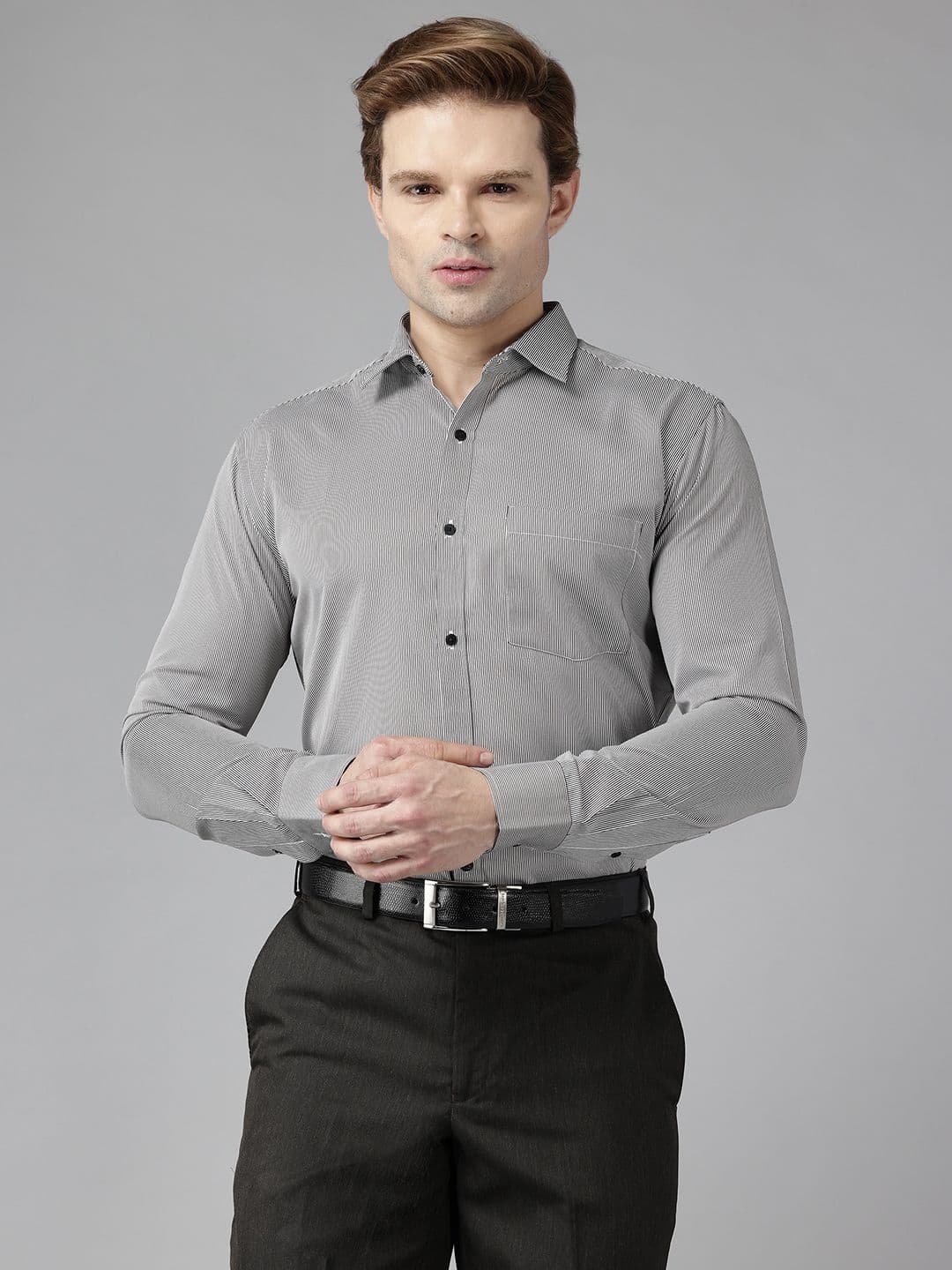 Park Avenue Men Slim Fit Striped Formal Shirt - view 1