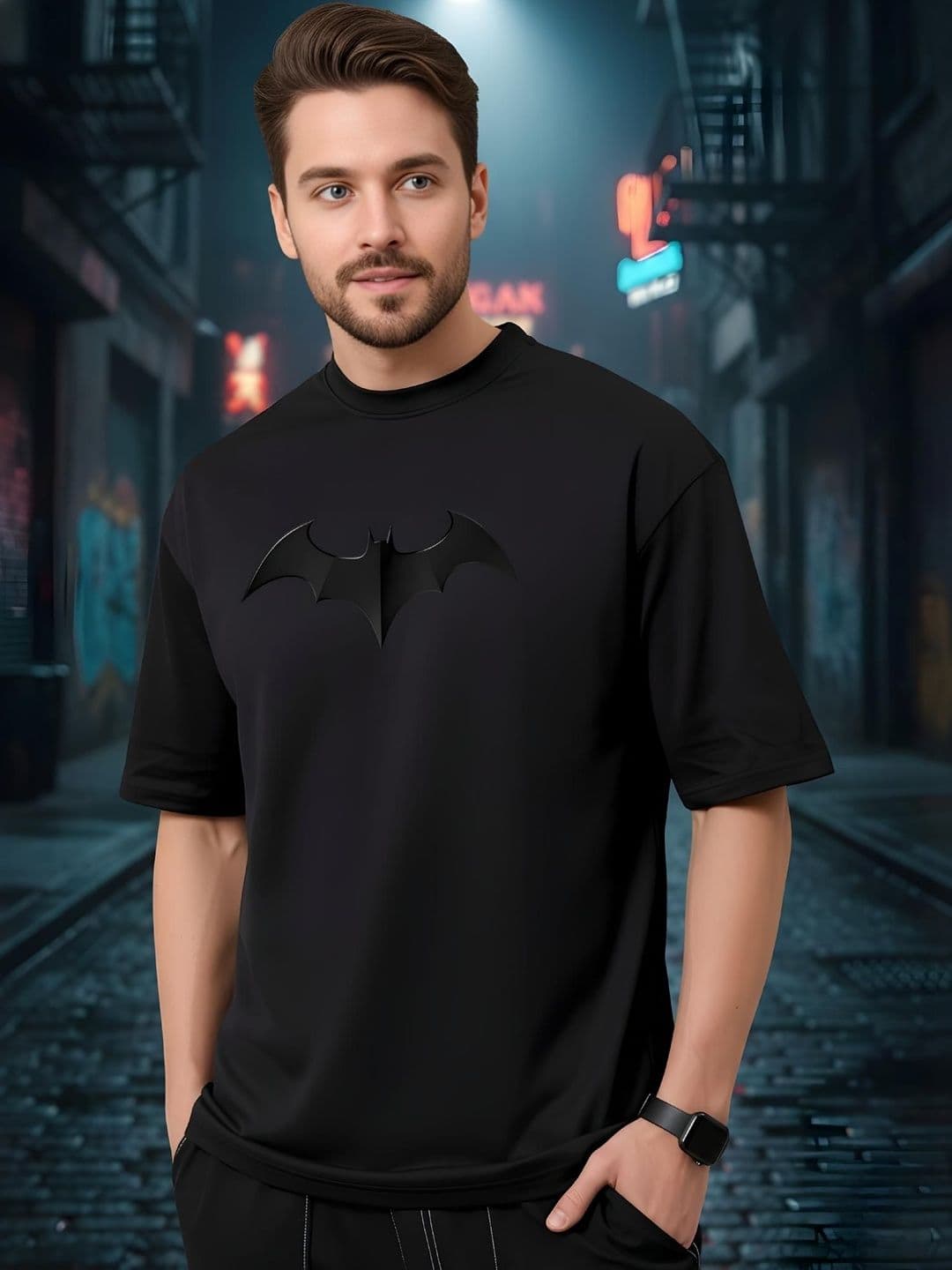 KAIDO Men Printed Drop-Shoulder Sleeves T-shirt - view 1
