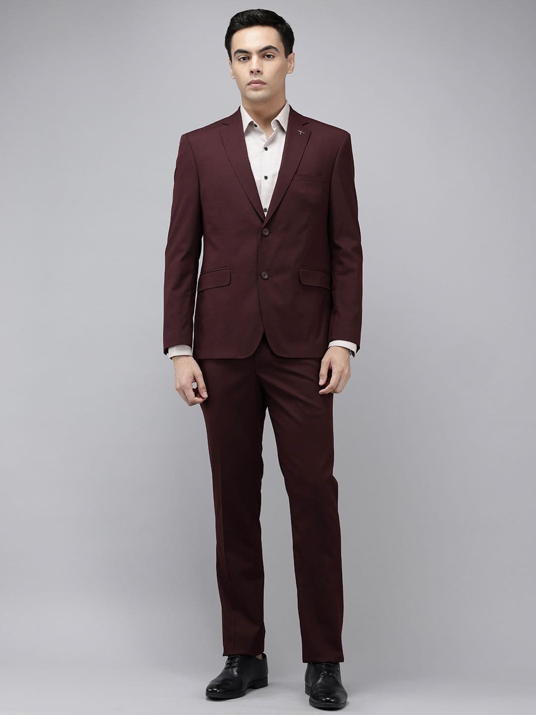 Theme Slim Fit Notched Lapel Collar Single Breasted Formal 2-Piece Suit - view 1