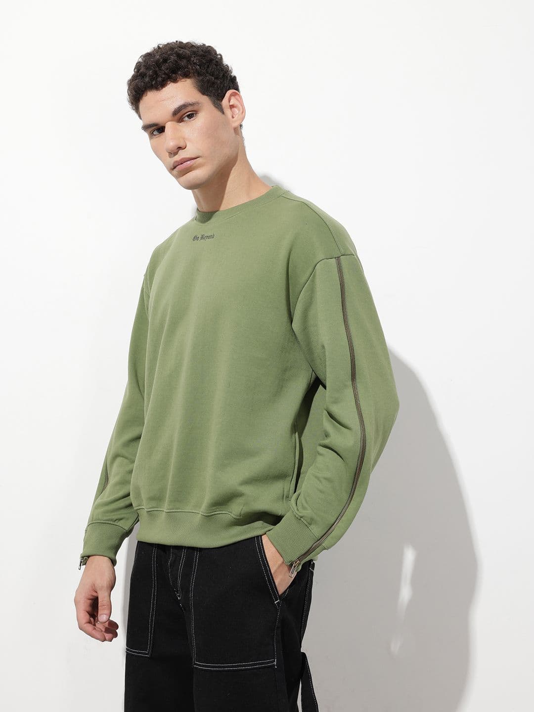 The Roadster Life Co. Relaxed Fit Embroidered Sweatshirt - view 1