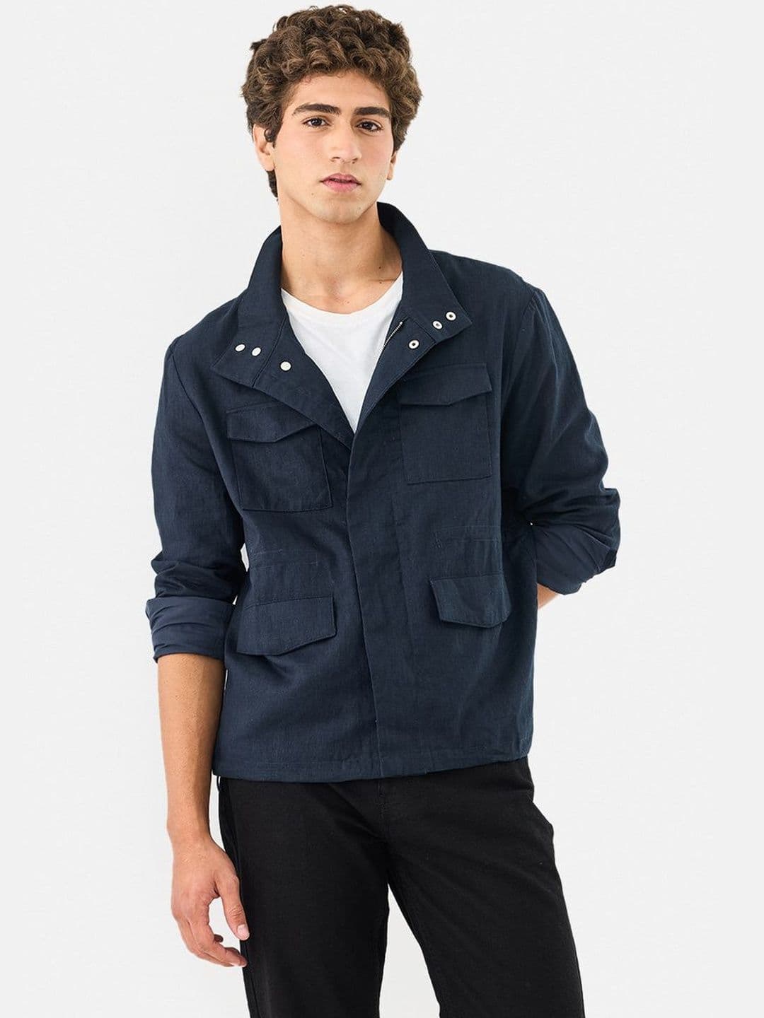 Snitch Navy Solid Jacket - view 1