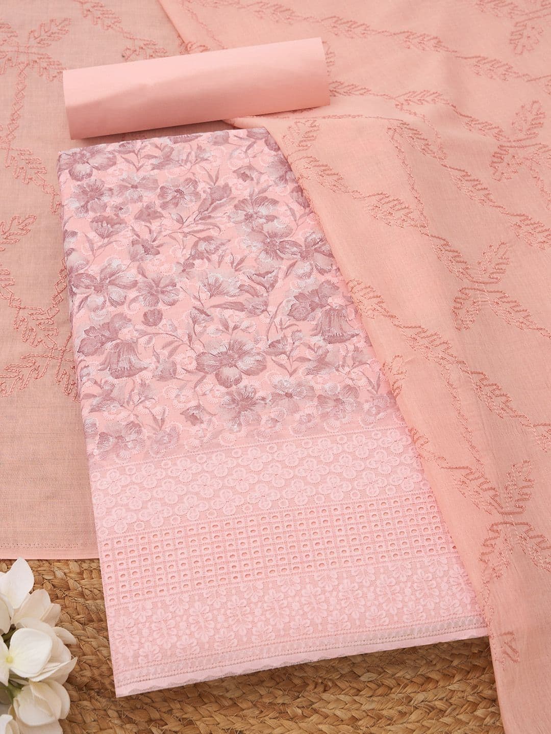 Soch Printed Pure Cotton Unstitched Dress Material - view 1