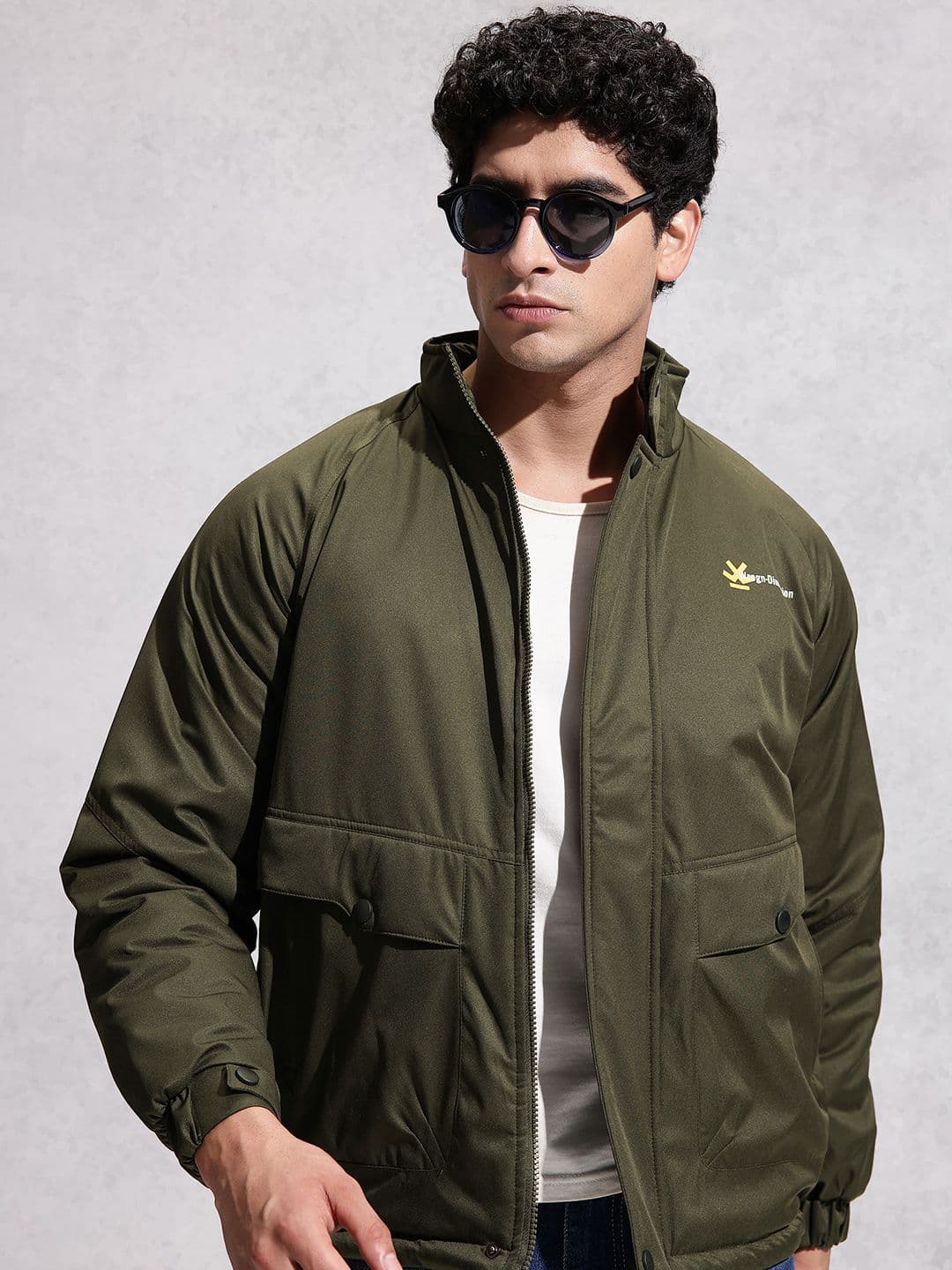 WROGN Stand Collar Padded Jacket - view 1
