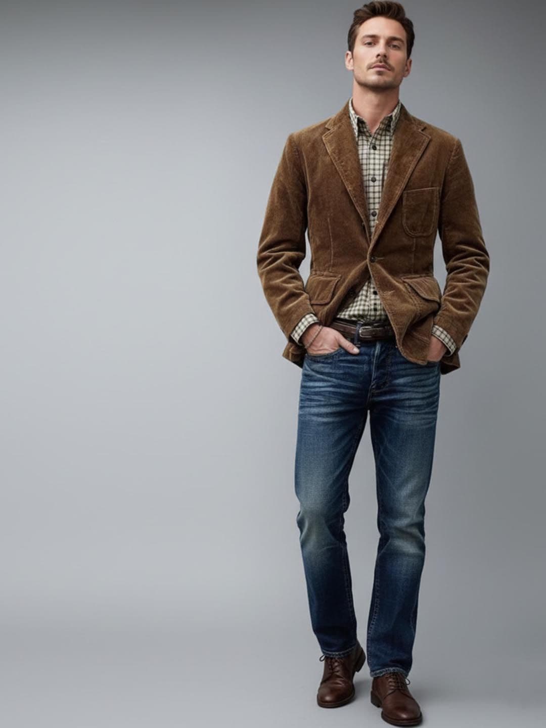INVICTUS Men Single-Breasted Notched Lapel Casual Blazer - view 1
