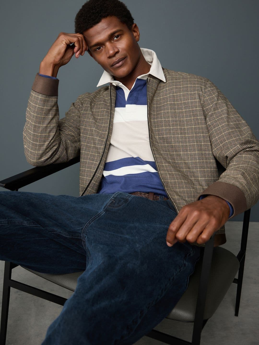 NEXT Houndstooth Bomber Jacket - view 1