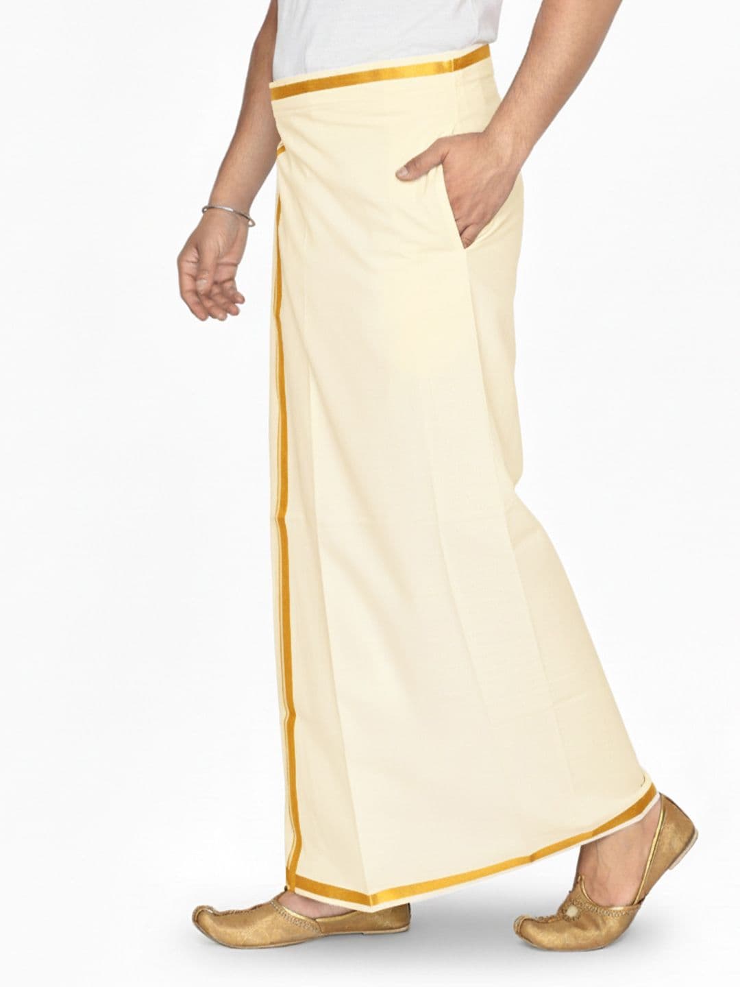 TUNI MANI Men Cotton Velcro Pocket Dhoti - view 1