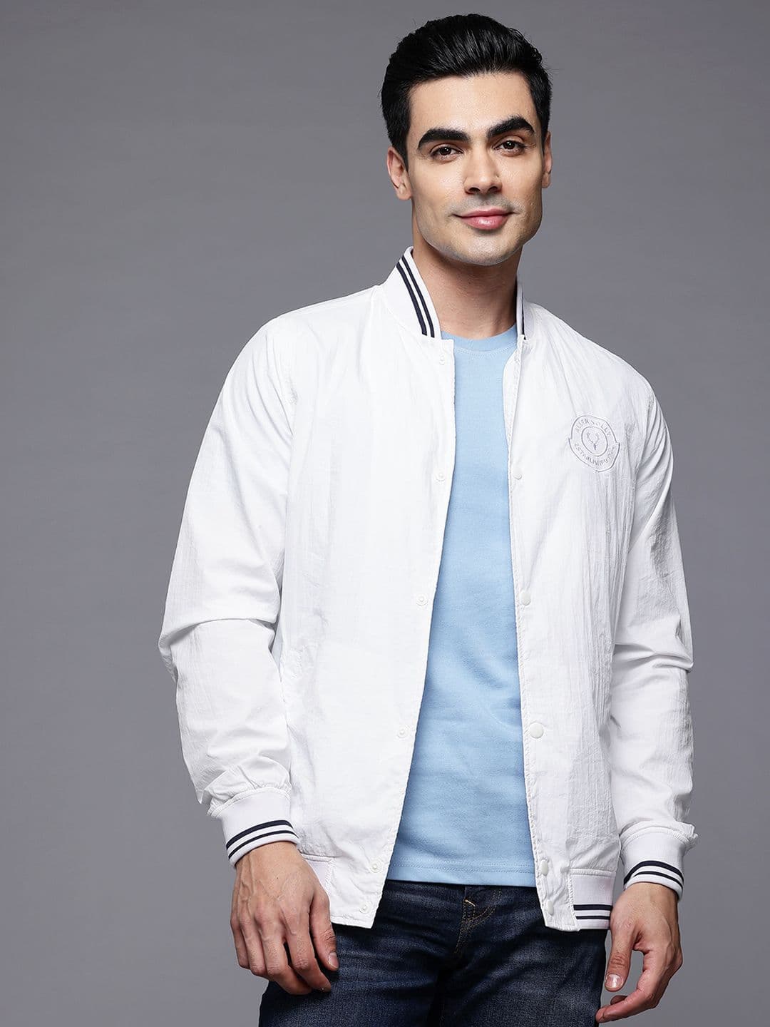 Allen Solly Brand Logo Detail Bomber Jacket - view 1