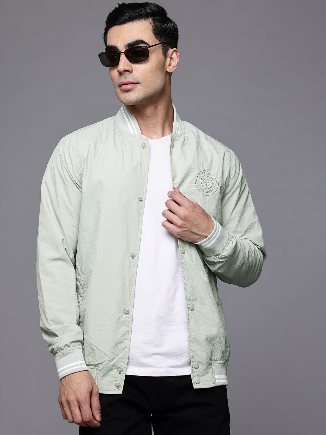 Allen Solly Brand Logo Detail Bomber Jacket - view 1