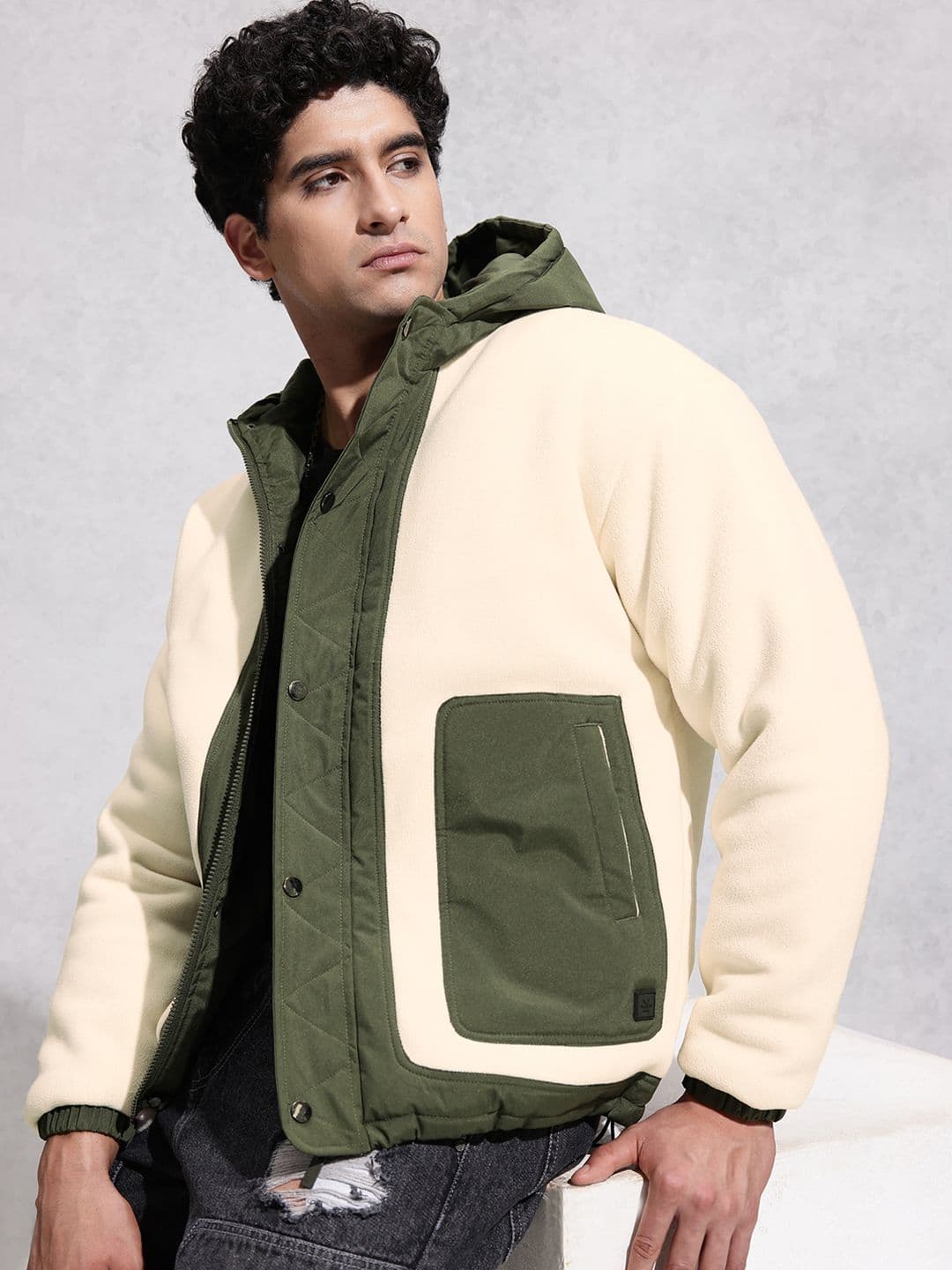 WROGN Oversized Hooded Padded Jacket - view 1