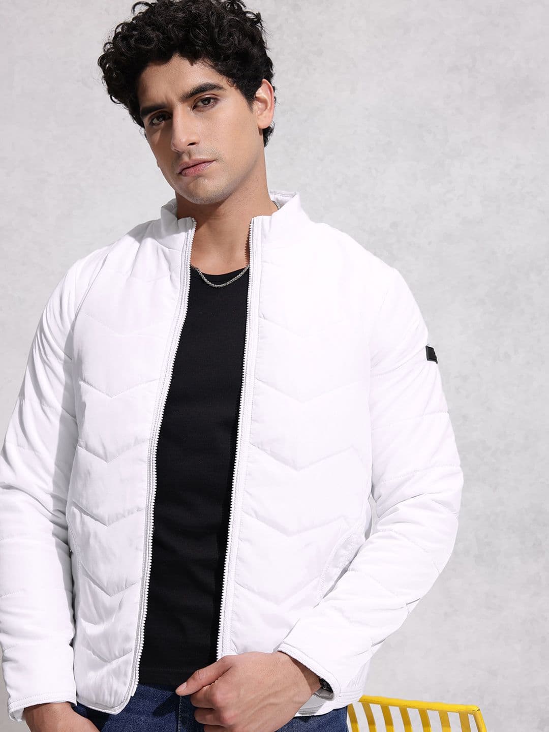 WROGN Stand Collar Quilted Jacket - view 1