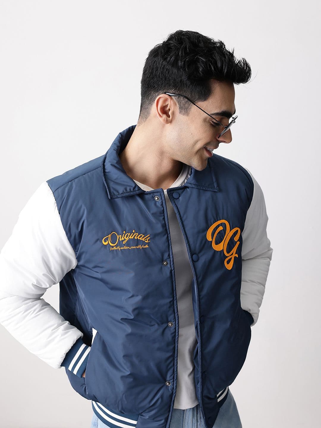 Mast & Harbour Varsity Print Bomber Jacket - view 1