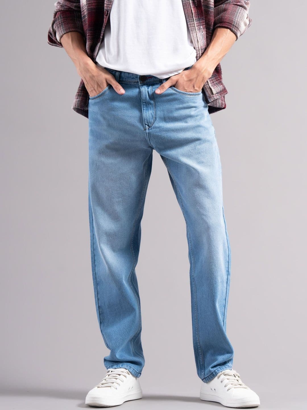 British Club Men Smart Slim Fit Mid-Rise Light Fade Jeans - view 1