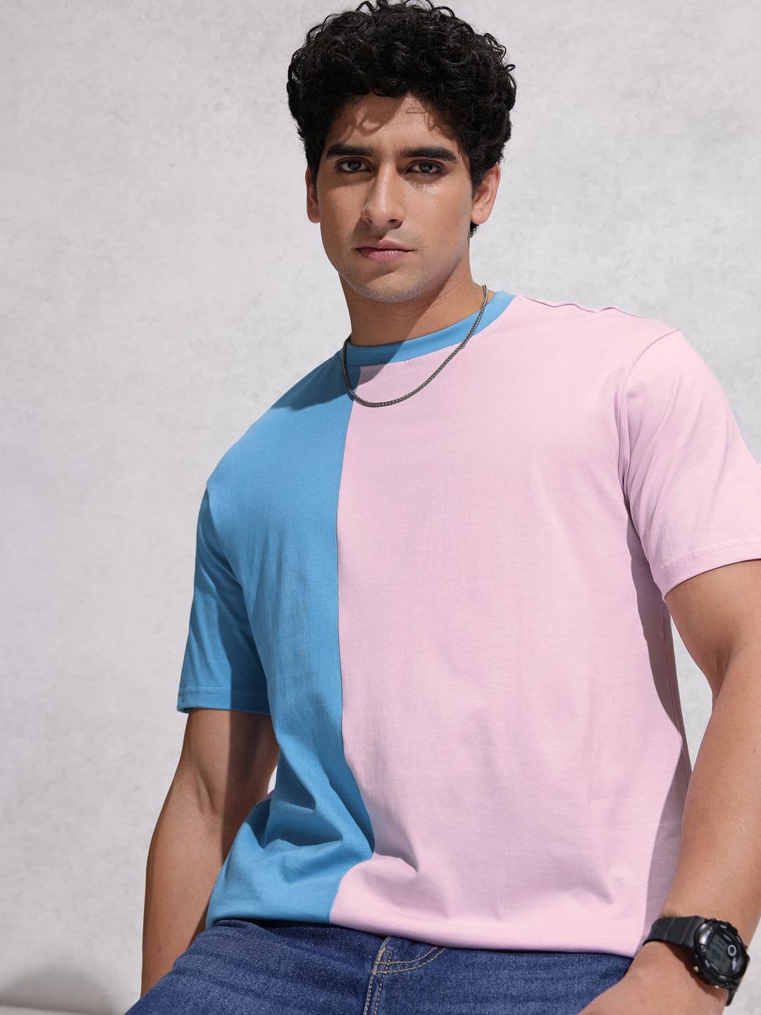 WROGN Colourblocked Pure Cotton T-shirt - view 1