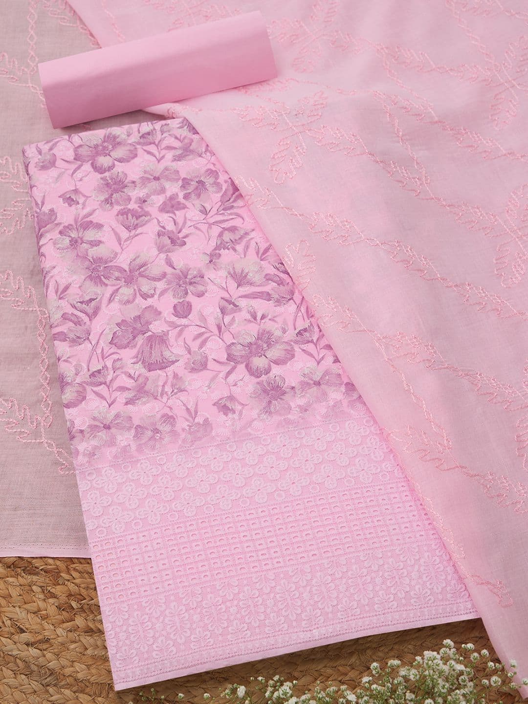 Soch Printed Pure Cotton Unstitched Dress Material - view 1