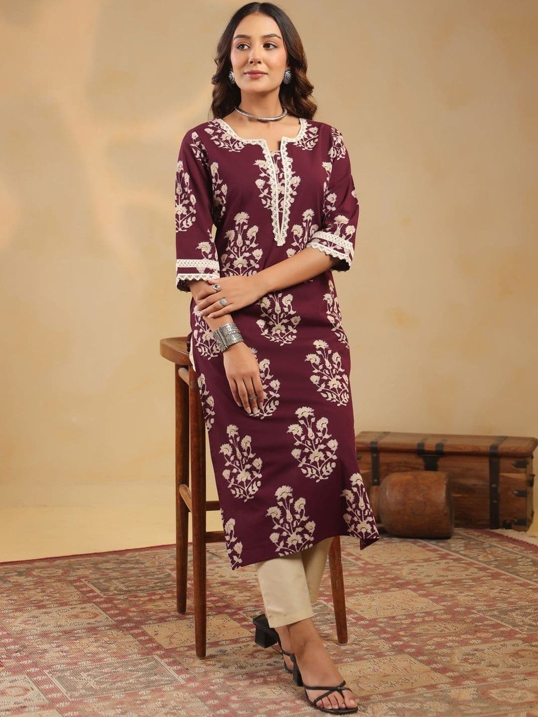 Rimeline Women Floral Printed Kurta - view 1