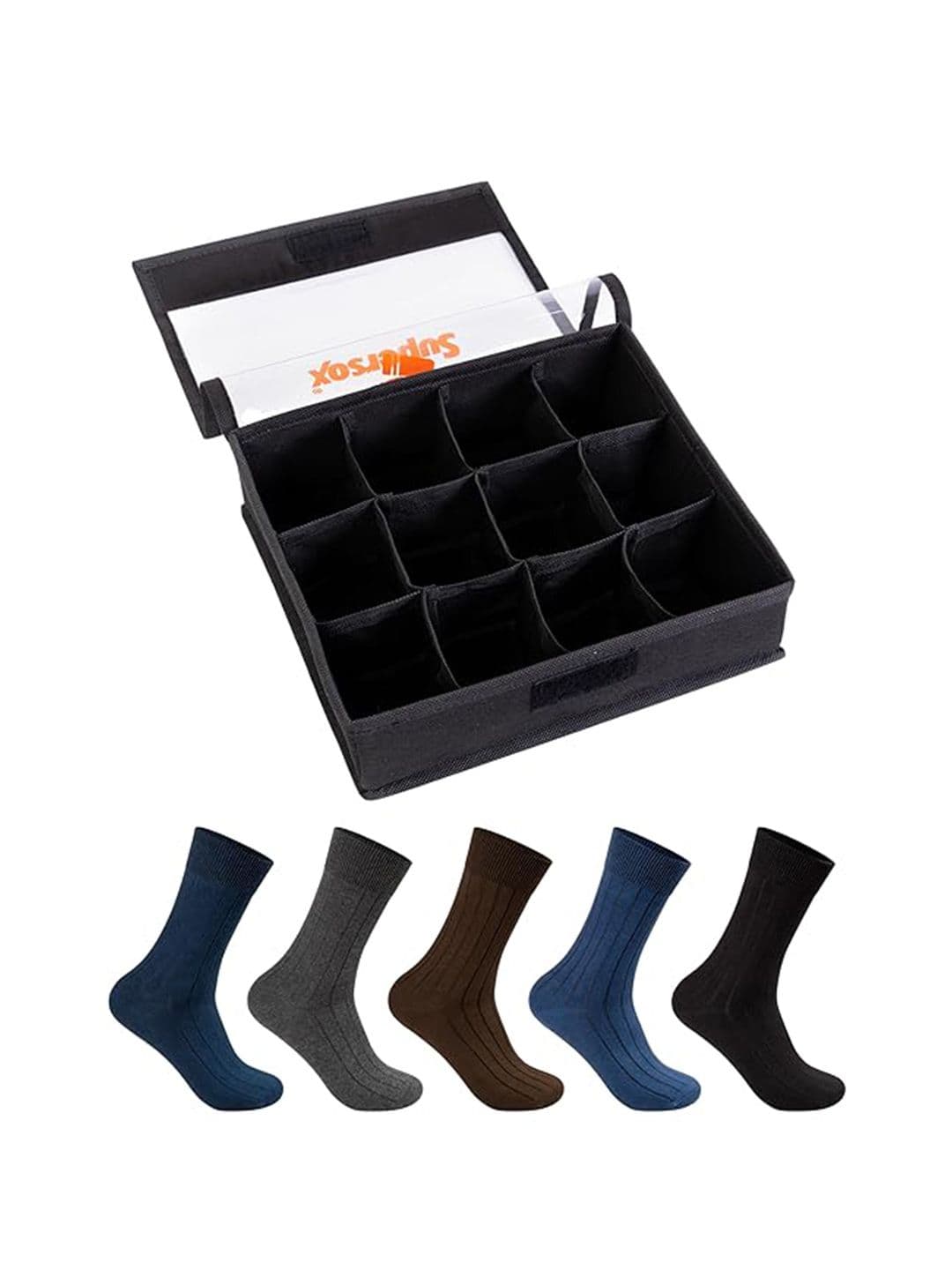 Supersox Kids Pack Of 5 Ankle Length Socks With Organizer - view 1