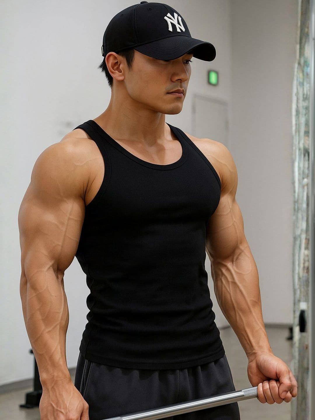 ROCKWELL Ribbed Cotton Breathable Active Fit Innerwear Gym Vests - view 1