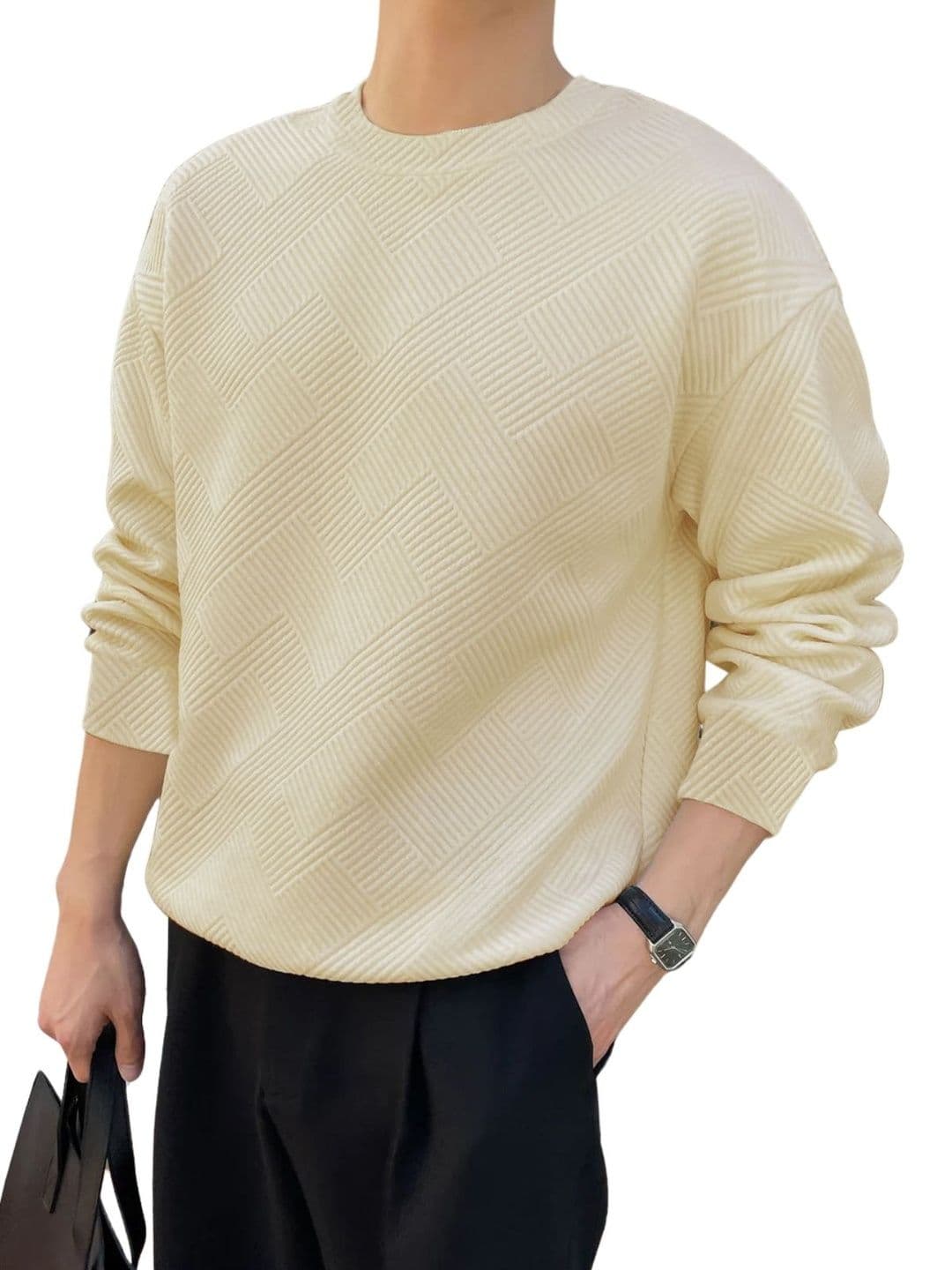 GENZILOOKS Men Woollen Woven Sweatshirts - view 1