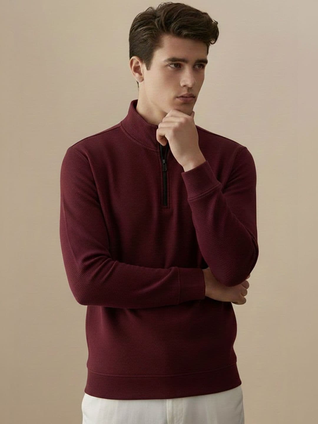 Mast & Harbour Men High Neck T-shirt - view 1