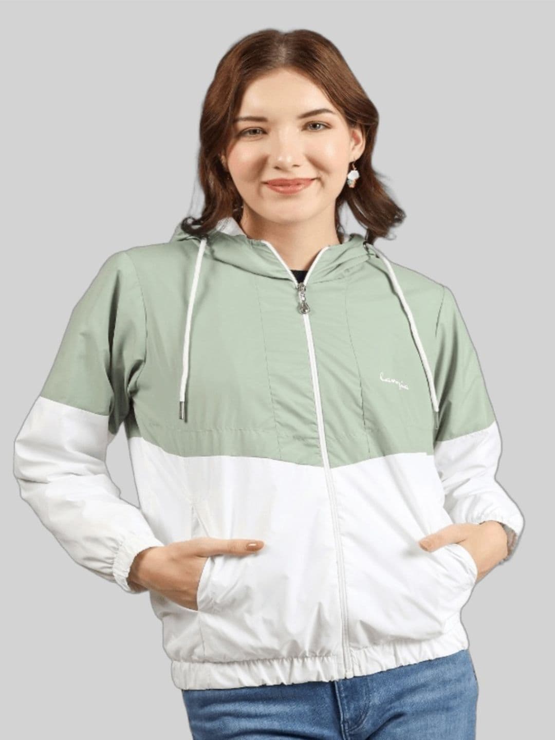 Lavozia Women Colourblocked Windcheater Outdoor Woven Jacket - view 1