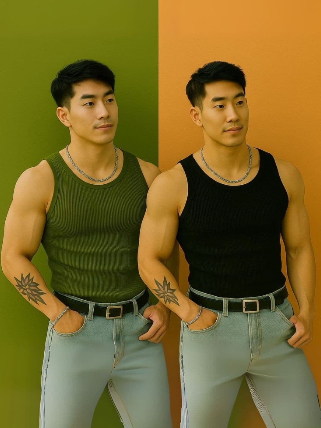 ROCKWELL Pack Of 2 Ribbed Cotton Breathable Innerwear Gym Vests - view 1