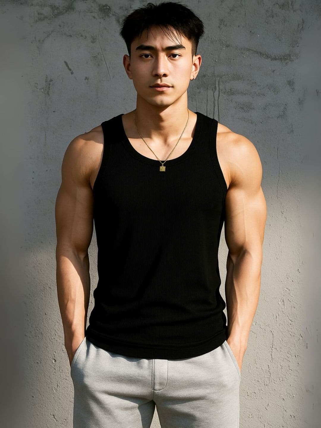 ROCKWELL Cotton Round Neck Gym Vest - view 1