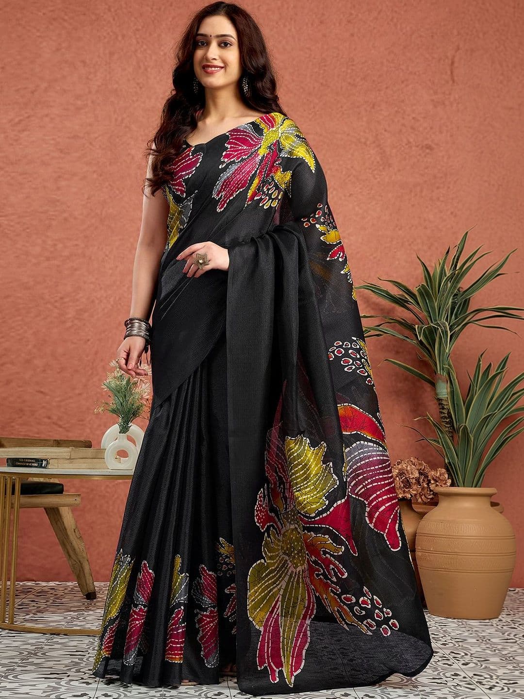 SANISA Floral Saree - view 1