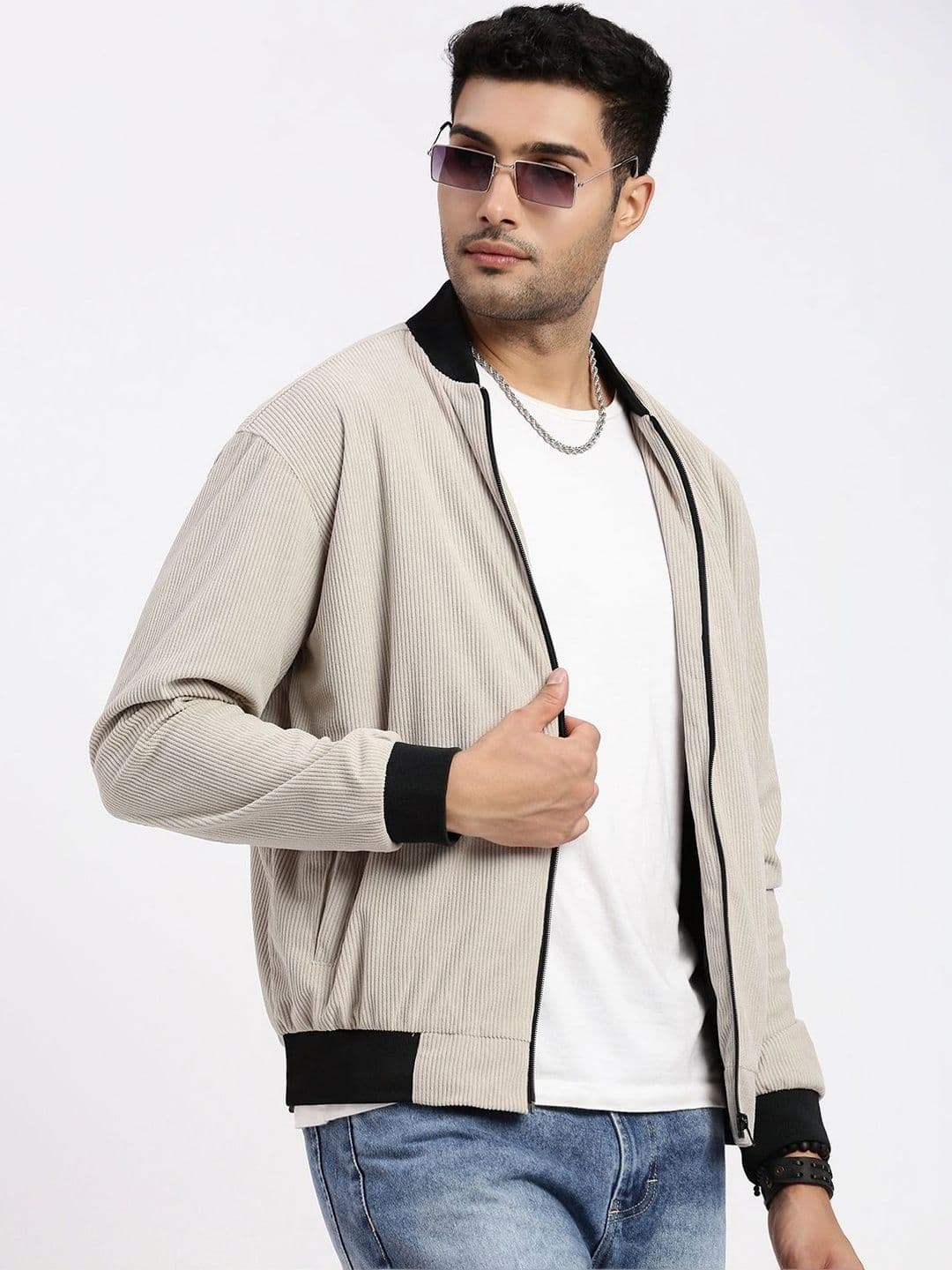 SHOWOFFFF Men Corduroy Windcheater Bomber Jacket - view 1