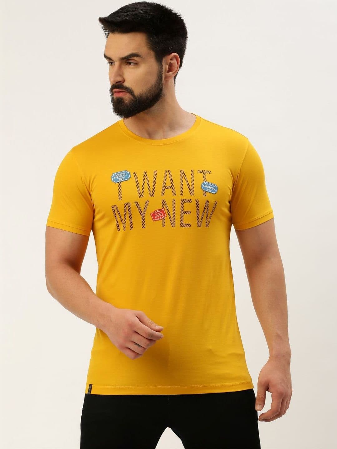 SHOWOFFFF Men Typography Printed Slim Fit T-shirt - view 1