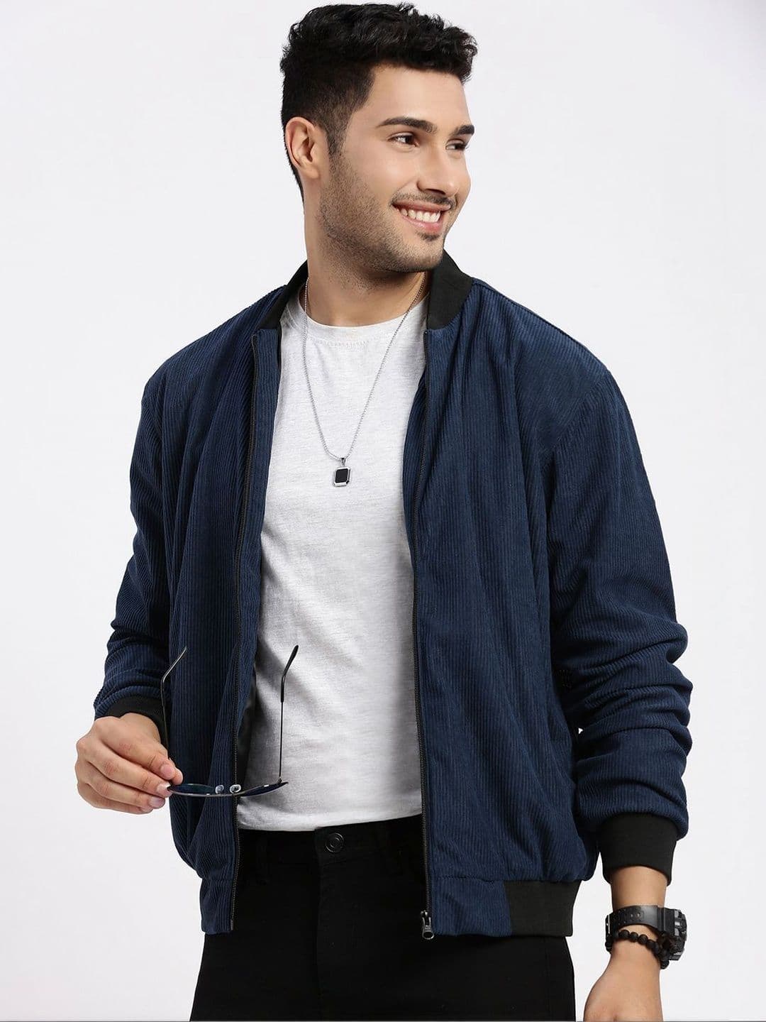 SHOWOFFFF Men Corduroy Windcheater Bomber Jacket - view 1