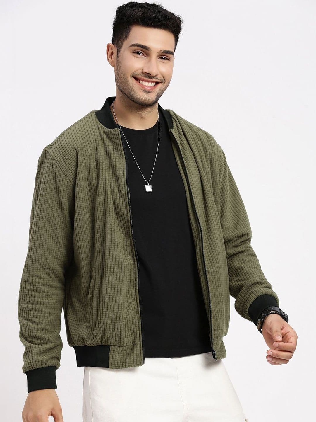 SHOWOFFFF Men Acrylic Bomber Jacket - view 1