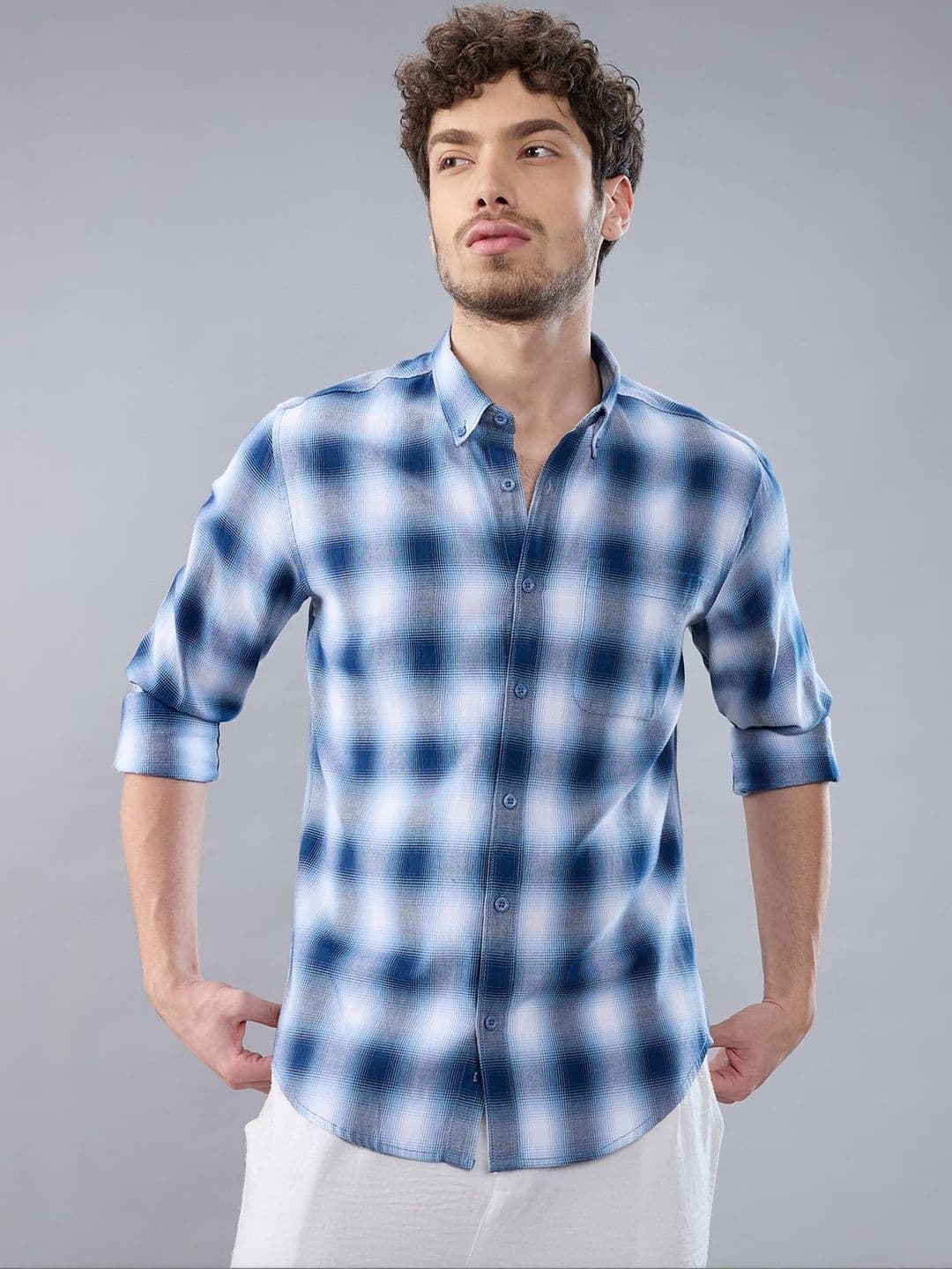 HERE&NOW Men Slim Fit Checked Casual Shirt - view 1